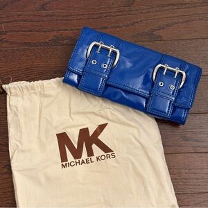 MICHAEL Michael Kors Royal Blue Patent Clutch
